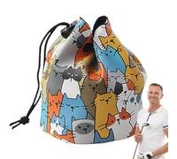 Sac de golf pour homme - Sac d'accessoires de golf - Stockez 12 à 18 balles et objets de valeur - Sac de thé étanche réglable portable pour zone de conduite, marquages, pinces à chapeau