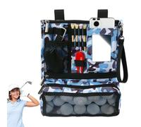 Sac de golf, sac à balles de golf, sac à thé de mini golf, sac de rangement pliable, sac de golf multifonction durable pour marqueurs de balle, gants, téléphone portable