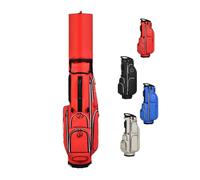 Sac de Golf trépied léger, Portable, 5 Compartiments, avec Bretelles ergonomiques, pouvant contenir jusqu'à 9 Clubs (Kaki)(Red)