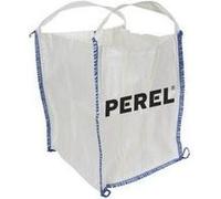 Perel Big Bag 300L, sac à gravats 300 kg, 65 x 65 x 71 cm, résistant aux UV, sac déchets chantier et jardin avec 2 poignées, polypropylène tissé 120 g/m²