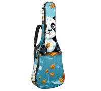 Sac de guitare acoustique, étui étanche pour guitare acoustique de 101,6/104,7 cm, grand sac de transport pour guitare avec couche de protection, plusieurs poches, panda mignon, multicolore,