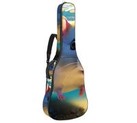 Sac de guitare acoustique, étui étanche pour guitare de 101,6 cm, fermeture éclair, couche de protection, joli hamster nage sous l'eau, Multicolore #03, 42.9x16.9x4.7 in, Sac pour guitare