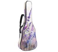 Sac de guitare acoustique pleine grandeur, rembourrage de 1 cm d'épaisseur, étui de guitare étanche 101,6 cm, 101,4 cm, 106,7 cm, aquarelle, éléphant indien, feuilles d'ananas, Multicolore 04,