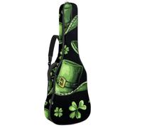 Sac de guitare acoustique pleine grandeur, rembourrage de 1 cm d'épaisseur, étui de guitare étanche 101,6 cm, 101,6 cm, 101,6 cm, tenue Western St Patrick Outfits Green Cowboy Chapeau Chaussures,
