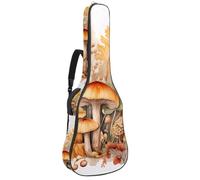 Sac de guitare acoustique pleine grandeur, rembourrage de 1 cm d'épaisseur, étui de guitare étanche 101,6 cm, 101,4 cm, 106,7 cm, aquarelle, éléphant indien, feuilles d'ananas, Multicolore 03.,