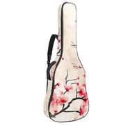 Sac de guitare acoustique pleine grandeur, rembourrage de 1 cm d'épaisseur, étui de guitare étanche 101,6 cm, 101,4 cm, 106,7 cm, aquarelle, éléphant indien, feuilles d'ananas, Multicolore 08,