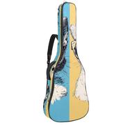 Sac de guitare acoustique pleine grandeur, rembourrage de 1 cm d'épaisseur, étui de guitare étanche 40 41 42 pouces, constellation et objets cosmiques sur motif ciel nocturne, Multicolore 10.,