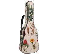 Sac de guitare acoustique pleine grandeur, rembourrage de 1 cm d'épaisseur, étui de guitare étanche 40 41 42 pouces, chapeau de cowboy sans couture et motif fer à cheval Wild West, Multicolore 09