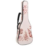 Sac de guitare acoustique pleine grandeur, rembourrage de 1 cm d'épaisseur, étui de guitare étanche 40 41 42 pouces, chapeau de cowboy sans couture et motif fer à cheval Wild West, Multicolore 03