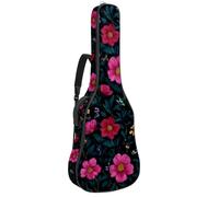 Sac de guitare acoustique pleine grandeur, rembourrage de 1 cm d'épaisseur, étui étanche 101,6 cm, 101,6 cm, motif papillon jaune simple et mignon, Multicolore 04, 42.9x16.9x4.7 in, Sac à dos
