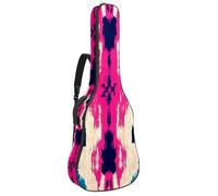 Sac de guitare acoustique pleine grandeur, rembourrage de 1 cm d'épaisseur, étui étanche de 101,6 cm, 101,6 cm, couleurs ethniques, bohème, fond d'art abstrait, Multicolore 07, 42.9x16.9x4.7 in, Sac à