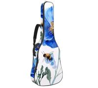 Sac de guitare acoustique pleine grandeur, rembourrage de 1 cm d'épaisseur, étui étanche pour guitare 101,6 cm, 101,6 cm, motif vintage western cowboy Wildlife, Multicolore 09, 42.9x16.9x4.7 in, Sac à
