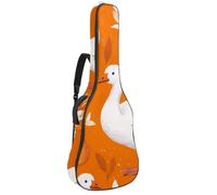 Sac de guitare acoustique pleine grandeur, rembourrage de 1 cm d'épaisseur, étui étanche pour guitare 101,6 cm, 101,6 cm, 101,6 cm, joli bouledogue français sur fond écossais, Multicolore 07,