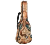 Sac de guitare acoustique pleine grandeur, rembourrage de 1 cm d'épaisseur, étui étanche pour guitare 101,6 cm, 101,6 cm, motif vintage western cowboy Wildlife, Multicolore 04, 42.9x16.9x4.7 in, Sac à