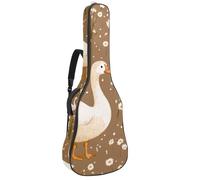 Sac de guitare acoustique pleine grandeur, rembourrage de 1 cm d'épaisseur, étui étanche pour guitare 101,6 cm, 101,6 cm, 101,6 cm, joli bouledogue français sur fond écossais, Multicolore 03.,