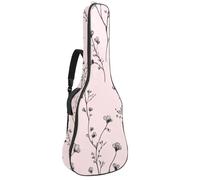 Sac de guitare acoustique pleine grandeur, rembourrage de 1 cm d'épaisseur, étui étanche pour guitare 101,6 cm, 101,6 cm, 101,6 cm, joli bouledogue français sur fond écossais, Multicolore 04,
