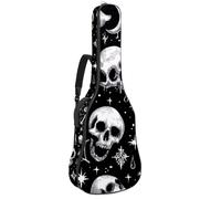 Sac de guitare acoustique pleine grandeur, rembourrage de 1 cm d'épaisseur, étui étanche pour guitare 101,6 cm, 101,6 cm, 101,6 cm, citrouilles d'Halloween avec nœuds noirs, Multicolore 06