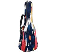 Sac de guitare acoustique pleine grandeur, rembourrage de 1 cm d'épaisseur, étui étanche pour guitare acoustique 40 41 42 pouces, fleurs tropicales et feuilles, Multicolore 02, 42.9x16.9x4.7 in, Sac à