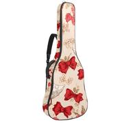 Sac de guitare acoustique pleine taille, rembourrage de 1 cm d'épaisseur, étui étanche 101,6 cm, 101,6 cm, grenouille mignonne et amusante avec chapeau de cowboy, Multicolore 06, 42.9x16.9x4.7 in, Sac