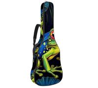 Sac de guitare, beau étui pour guitare acoustique de 101,6 cm, rangement efficace, protection améliorée, polyvalent et pratique, grenouille colorée, multicolore, 42.9x16.9x4.7 in, Sac pour guitare