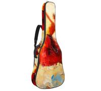Sac de guitare double réglable de 104,1 cm, sac de transport pour guitare acoustique, l'art de la danse, étui de guitare pour femme, tissu Oxford imperméable, éponge épaisse, L'art des femmes