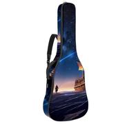 Sac de guitare étanche avec poches et doublure de protection, convient aux guitares de 101,6 cm/104,7 cm/106,7 cm, vaisseau spatial ancien, Multicolore #06, 42.9x16.9x4.7 in, Sac pour guitare