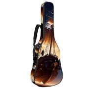 Sac de guitare étanche avec poches et doublure de protection, convient aux guitares de 101,6 cm/104,7 cm/106,7 cm, vaisseau spatial ancien, Multicolore #02, 42.9x16.9x4.7 in, Sac pour guitare