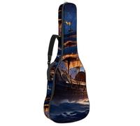 Sac de guitare étanche avec poches et doublure de protection, convient aux guitares de 101,6 cm/104,7 cm/106,7 cm, vaisseau spatial ancien, Multicolore #08, 42.9x16.9x4.7 in, Sac pour guitare