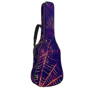 Sac de guitare sans couture avec motif de fleurs tropicales et de feuilles, sac à dos rembourré pour guitare acoustique avec poches à bandoulière réglables, Multicolore 06, 42.9x16.9x4.7 in, Sac à dos