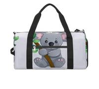 Sac de gym avec compartiment à chaussures réutilisable pour homme et femme Motif koala à feuilles vertes Taille unique, Green Leaf Koala, Taille unique