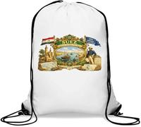 Sac de gym avec cordon de serrage pour ouverture historique du canal de Suez Blanc