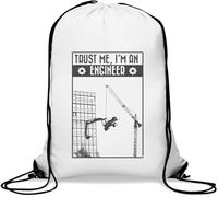 Sac de gym avec cordon de serrage « Trust Me I'm An Engineer » - Blanc