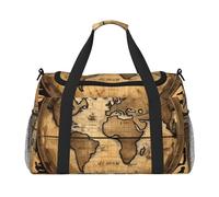 Sac de gym avec imprimé ballon du monde antique de grande capacité, sac de transport à main pliable pour activités de plein air dernière intervention