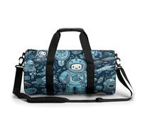 Sac de gym avec poche séparée pour sec et humide, imprimé astronaute, 45 cm/22,9 cm/22,9 cm, Style :, 17.7in/9in/9in