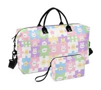 Sac de gym avec sangle réglable pour le trekking, motif mignon de dessin animé, motif enfantin, décoratif, sac de week-end, sac de gym avec sangle réglable pour trekking, multifonctionnel Bolsa para