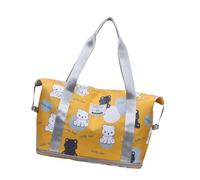 Sac de gym de grande capacité extensible pour le voyage, le fitness, séparation sèche et humide, pour la nuit, le week-end, valise de gym simple, jaune, Beauté de masse