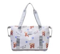 Sac de gym de grande capacité extensible pour le voyage, le fitness, séparation sèche et humide, pour la nuit, le week-end, valise de gym simple, beige, Beauté de masse