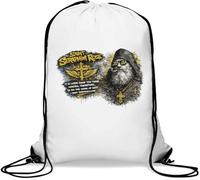 Sac de gym décontracté avec citation inspirante de Saint Séraphin, rose, blanc