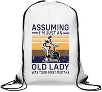 Sac de gym décontracté avec cordon de serrage Assuming I'm Just an Old Lady was Your First Error Blanc