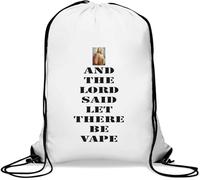 Sac de gym décontracté avec cordon de serrage et inscription « and The Lord Said » Blanc, blanc, Taille unique