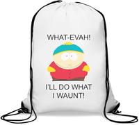 Sac de gym décontracté avec cordon de serrage Inscription What evah I do What I waunt! Blanc