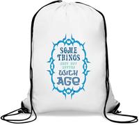 Sac de gym décontracté avec cordon de serrage Motif imprimé « Some Things Just Get Better With Age » Blanc