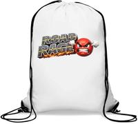 Sac de gym décontracté avec motif visage rouge en colère avec texte routier Blanc
