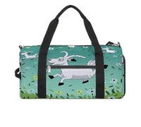 Sac de gym en forme de chèvre pour homme et femme - Sac à dos avec compartiment à chaussures réutilisable - Mini sac de gym - Motif chèvre - Taille unique, Goat Frolic, Taille unique