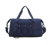 Sac de gym grande capacité avec compartiment séparé pour chaussures et articles humides pour le sport, le yoga et les voyages (bleu)
