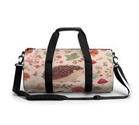 Sac de gym, joli hérisson, sac de gym cylindrique, sac de sport, sac de bagage de week-end, joli hérisson, 45 cm/22,9 cm/22,9 cm, élégant, Joli hérisson, 17.7in/9in/9in, Élégant