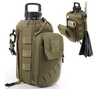 Sac de gym magnétique pour bouteille de 1 à 2 l, hommes et femmes, porte-bouteille d'eau avec compartiment pour téléphone portable, clip magnétique amovible, panneau Molle et sangle réglable pour