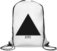 Sac de gym minimaliste noir triangle avec logo Hype avec cordon de serrage Blanc