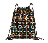 Sac De Gym Motifs Ethniques Aztèques Sacs De Sport À Cordon Joli Sacs À Cordon De Serrage Unisexe Sac À Dos Scolaire pour Voyage Yoga Vacances 36X42Cm