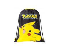 Sac de gym Pokémon Pikachu pour enfants - 42 x 32 cm - Avec cordon de serrage - Sac de sport - Sac à chaussures garçon et fille avec étiquette nominative - Pour l'école, les loisirs et le sport